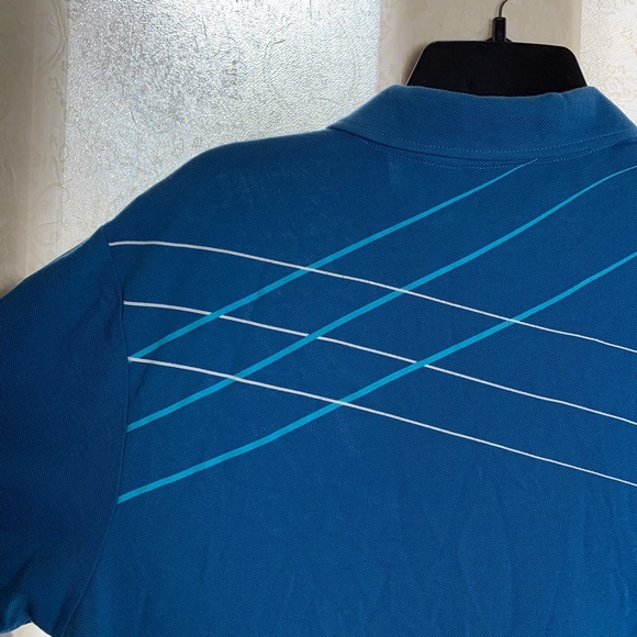 Oakley Blue Golf Polo Back Graphic SZ L - Picture 3 of 5